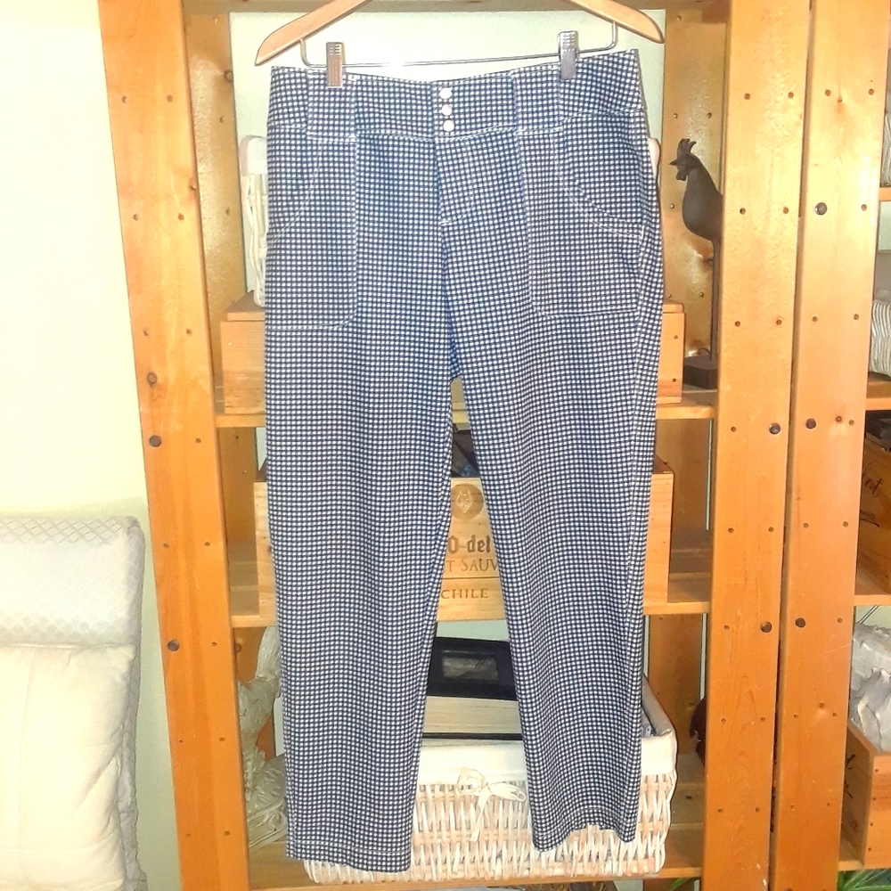 JOFIT Golf Blue Plaid Stretch Ankle Pant WMN 6